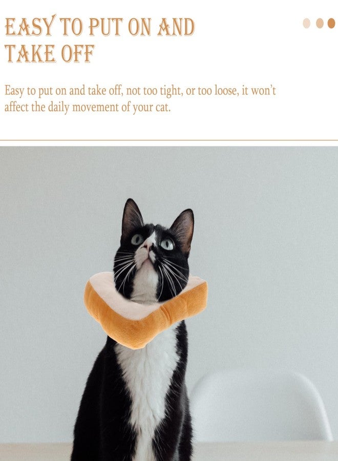 VICASKY Adjustable Cat Collar Soft Toast Cone Recovery Collar Lightweight Scratch Prevention Kitten Neck for Post Surgery and Costume Use 6.7 Inch Yellow - Image 5